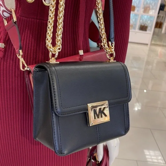 MICHAEL KORS SONIA SMALL SHOULDER XBODY BLACK COLOR - Picture 12 of 16